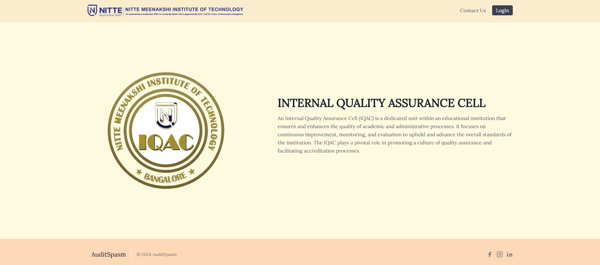 Controlling the whole audit system of NMIT.